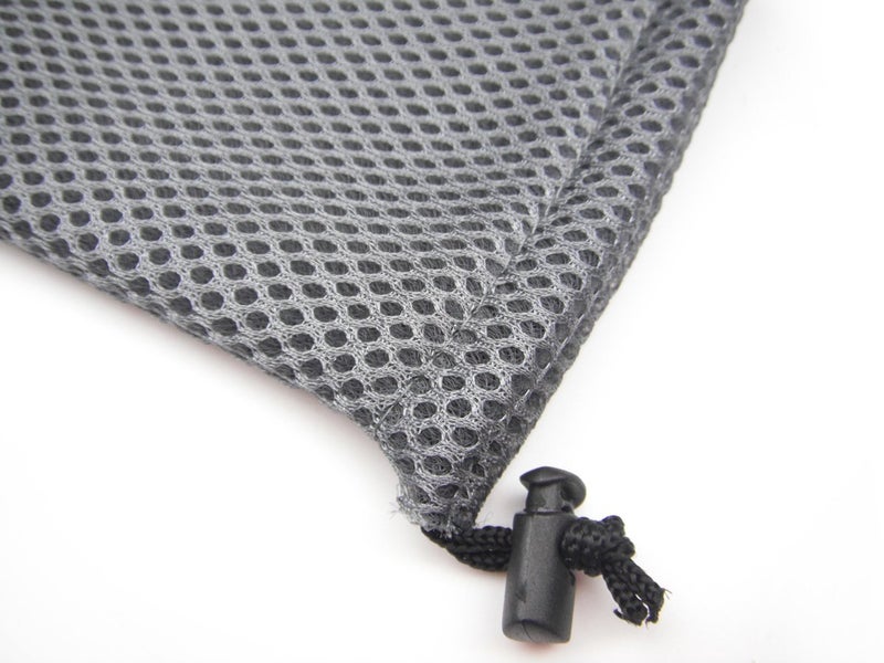 ALL in ONE 6pcs Grey Nylon Mesh Drawstring Bag Pouches for Mini Stuff Cellphone Mp3 10x15cm (4x6 Inch) - Image 4